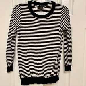 Jcrew black and white striped sweater
